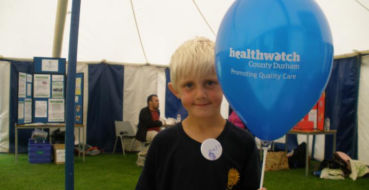 Child with Healthwatch Balloon