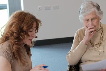 A member of our team with a volunteer